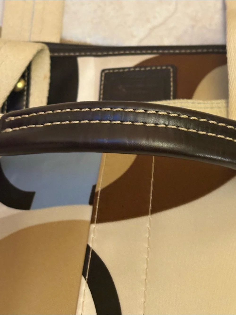 Coach Hamptons Scarf Print Large Tote,  (Vintage)